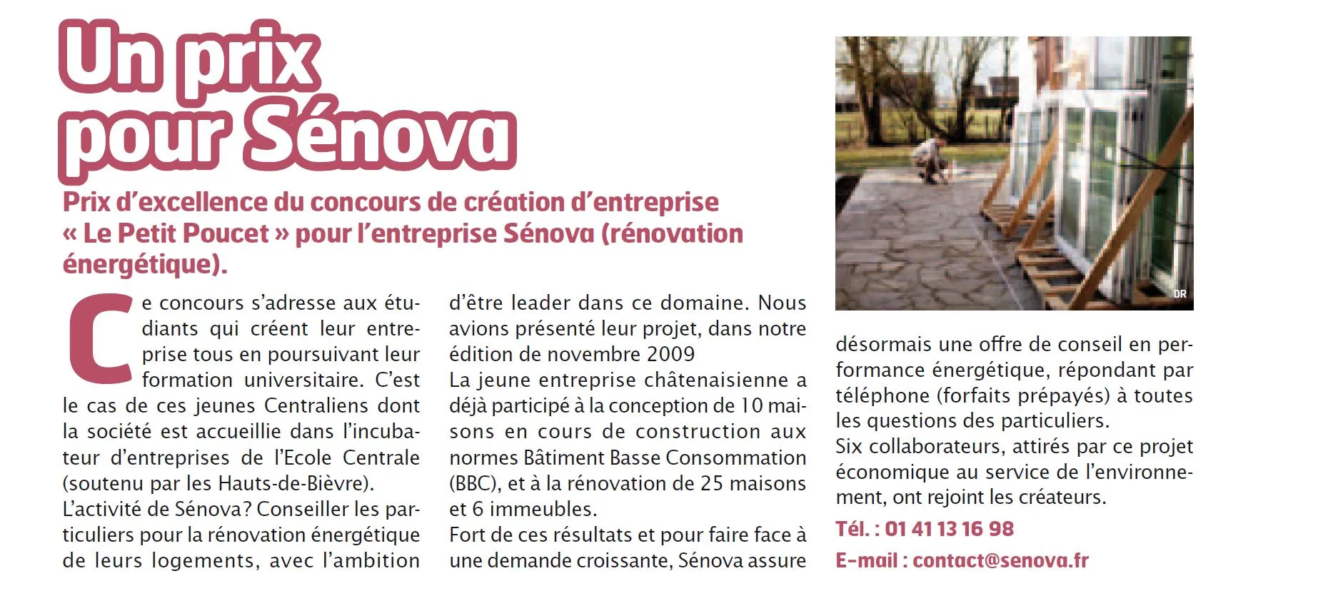 Article-presse-Un-prix-pour-Senova-Septembre-2010-Les-Nouvelles-de-Chatenay-Malabry