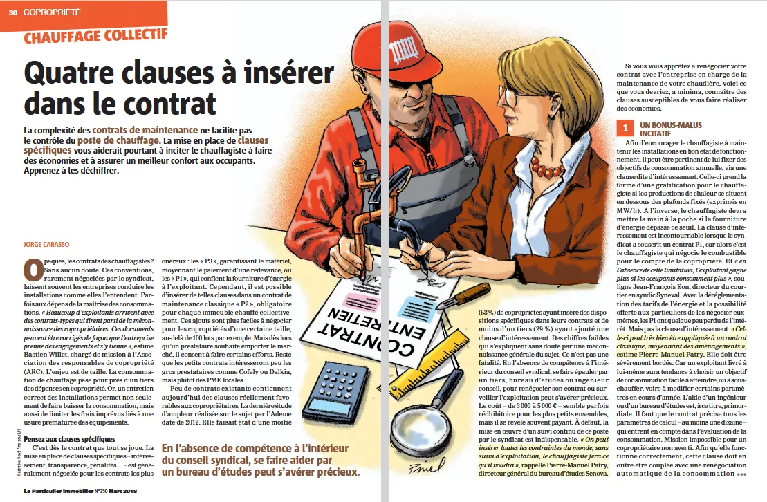Photo-presse-Le-Particulier-Immobilier-Mars-2018-Chauffage-Collectif-Clauses-Contrat